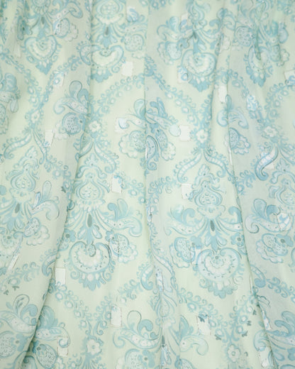 Minty Floral Lace Trim Cami Dress