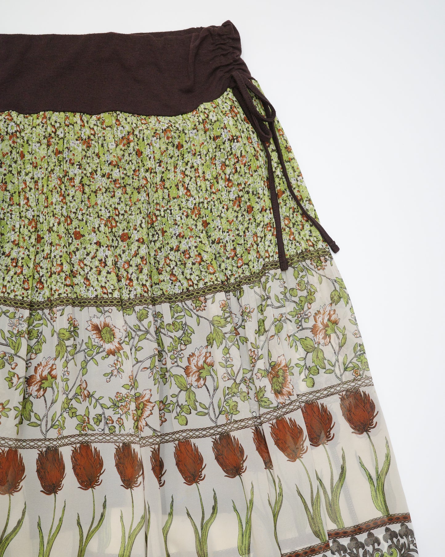 Tulip Border Mixed Floral Skirt