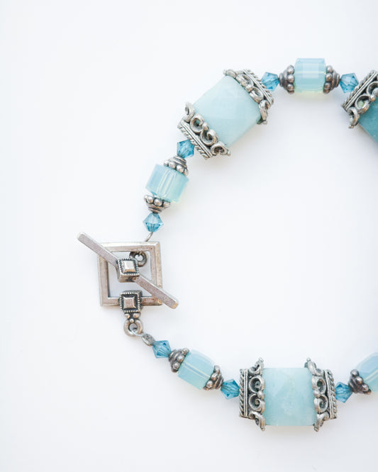 Blue Quartz Toggle Bracelet