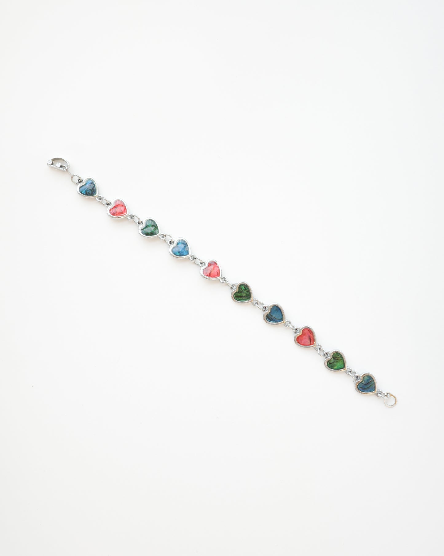 Rainbow Abalone Heart Bracelet