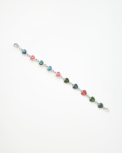 Rainbow Abalone Heart Bracelet