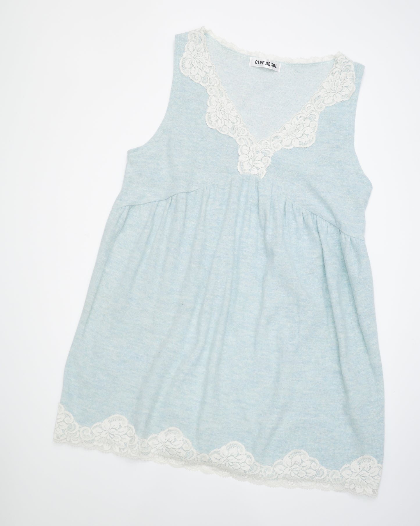Light Blue Lace Babydoll Cami