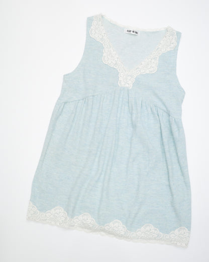 Light Blue Lace Babydoll Cami