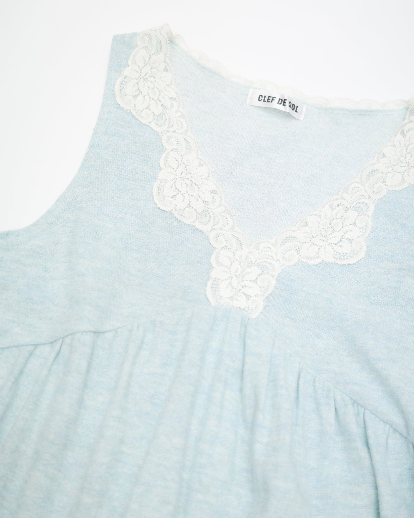 Light Blue Lace Babydoll Cami