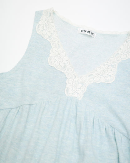 Light Blue Lace Babydoll Cami