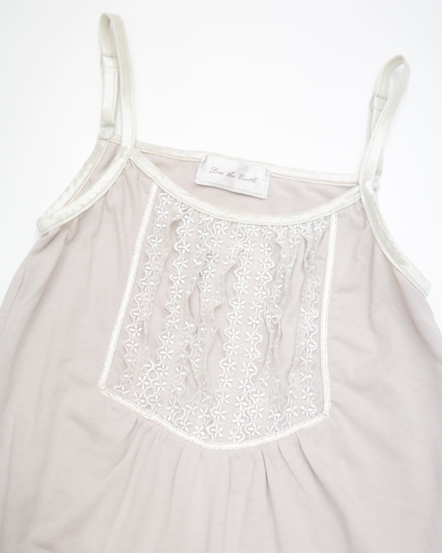 Light Mauve Ruffled Lace Cami