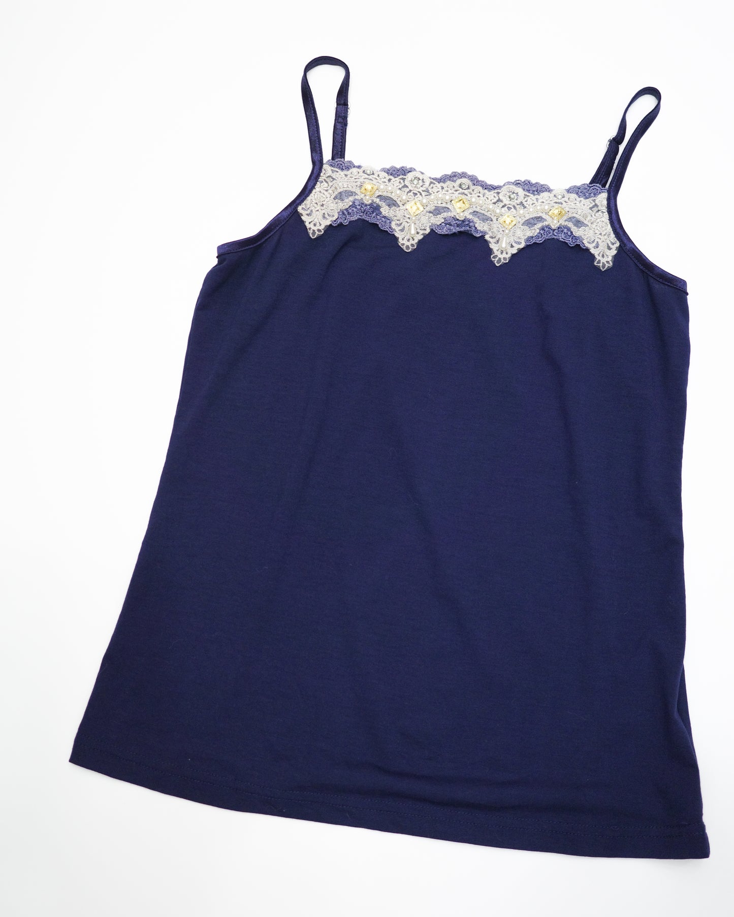 Axes Femme Royal Blue Lace-Trim Cami