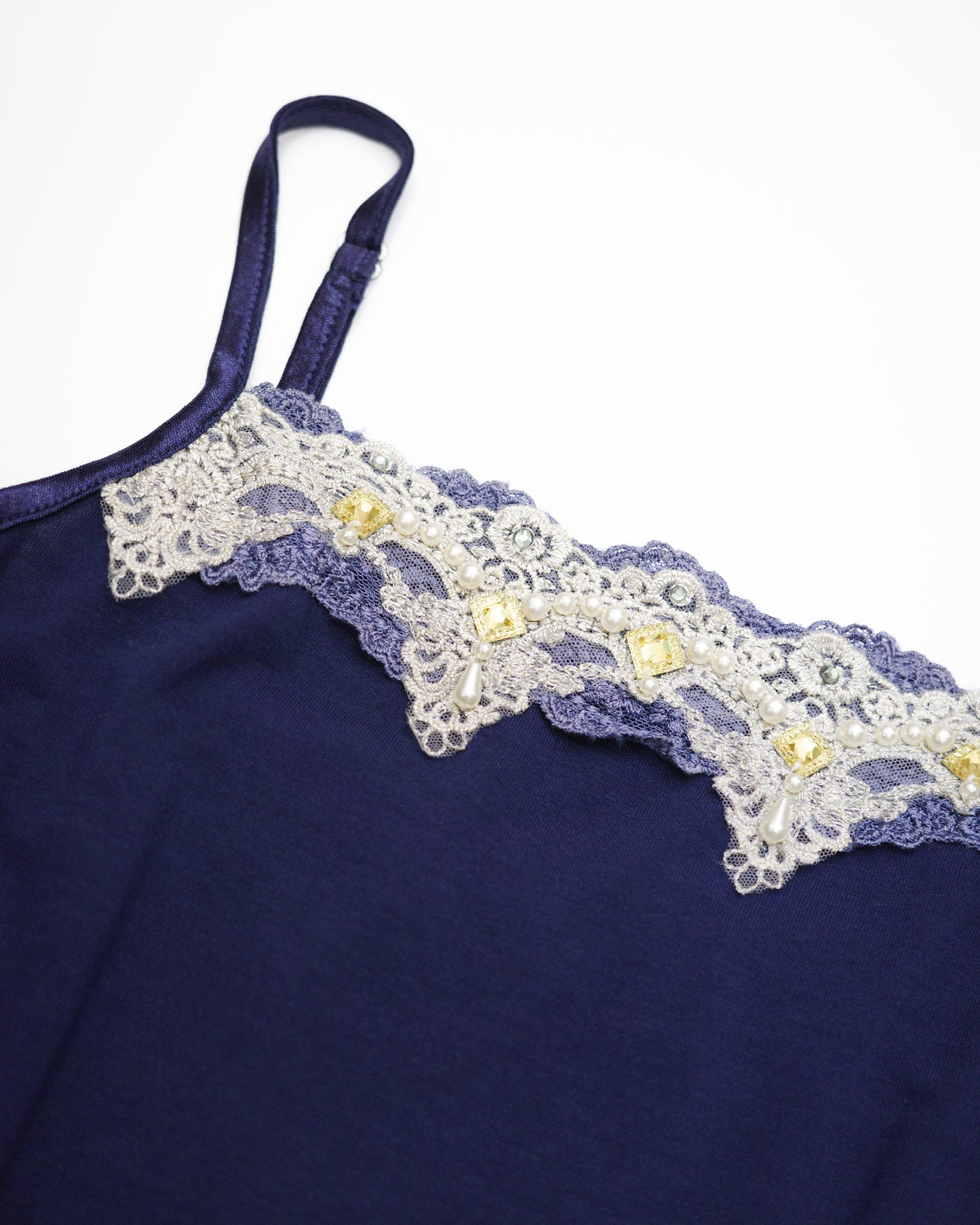 Axes Femme Royal Blue Lace-Trim Cami