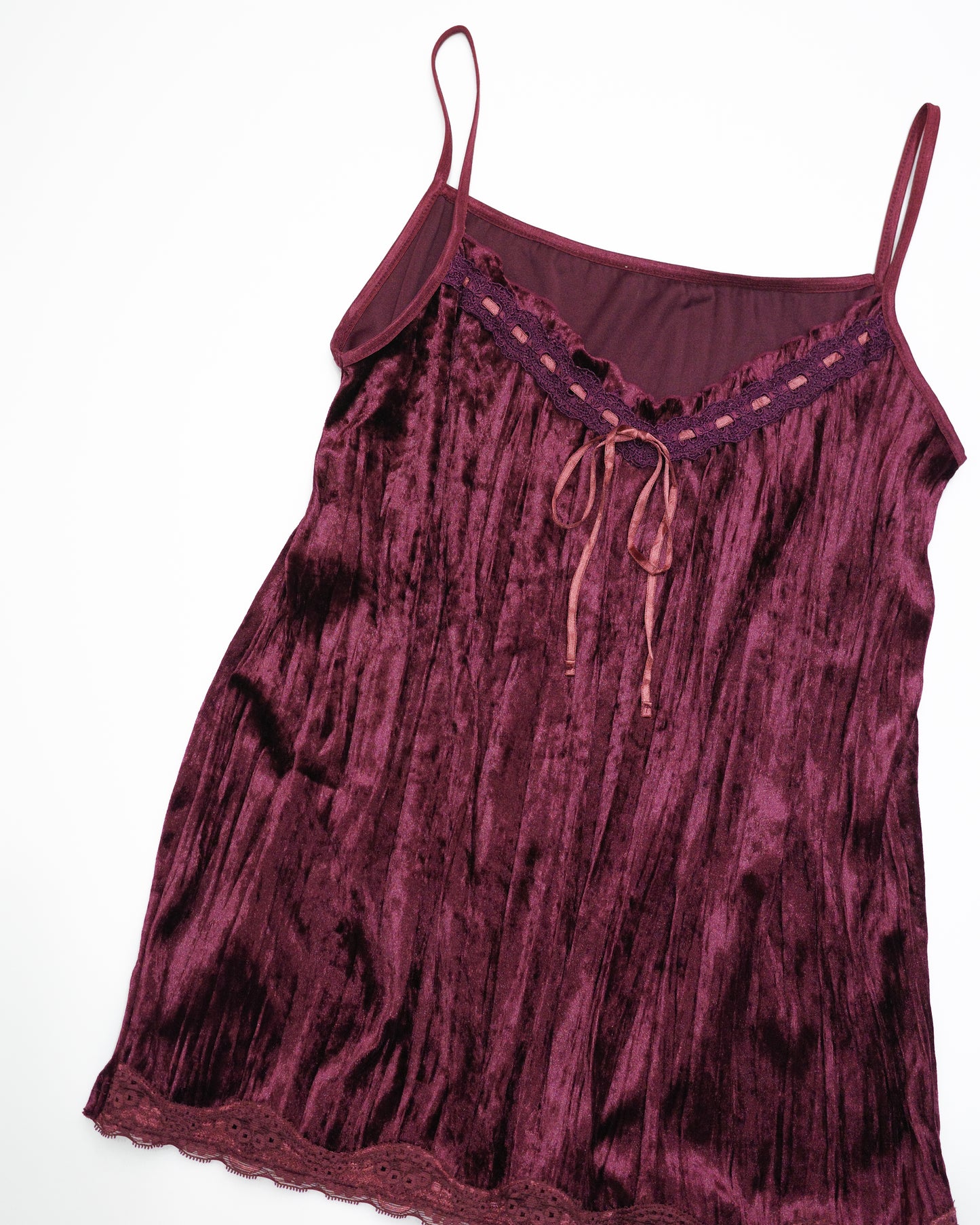 Wine Velvet Cami