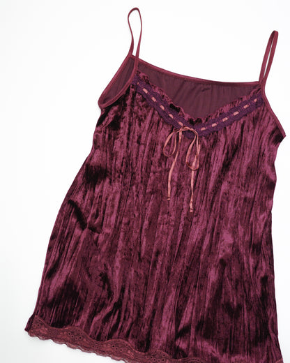 Wine Velvet Cami