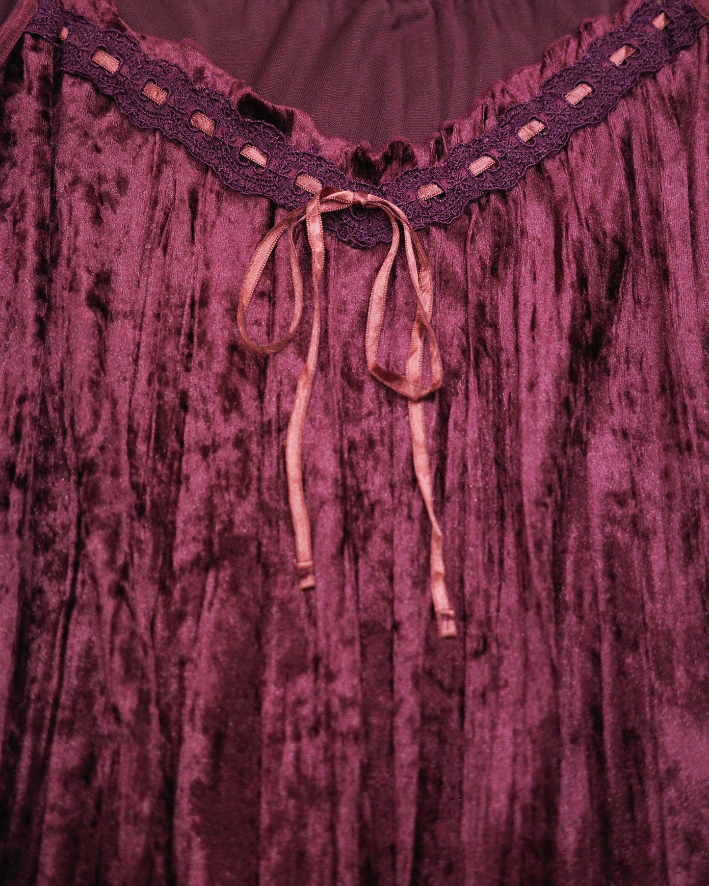 Wine Velvet Cami