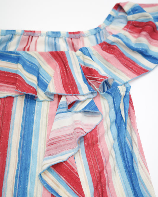 Striped Ruffle Blouse