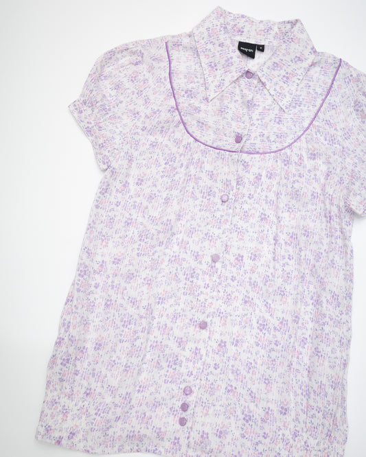 Purple Floral Blouse