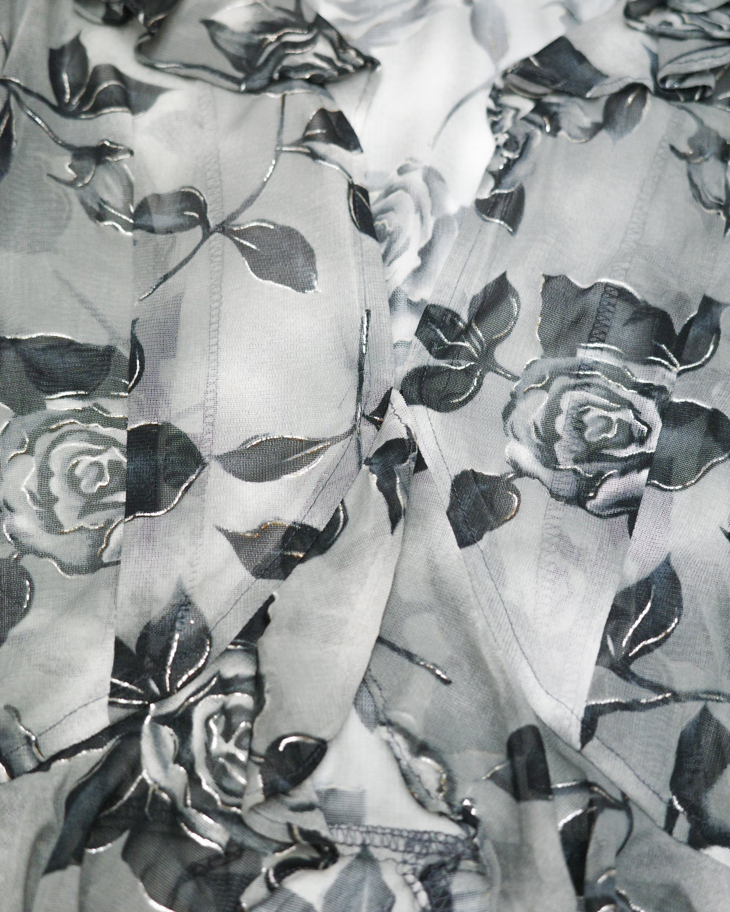 Sheer Grey Rose Blouse