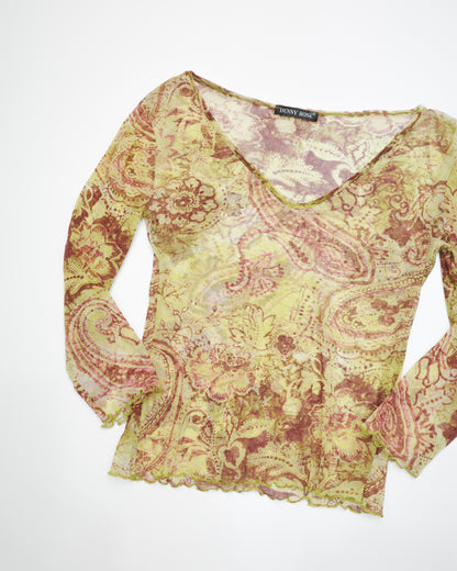 Paisley Mesh Top