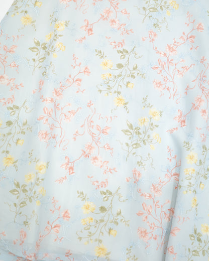 Pastel Blue Floral Skirt