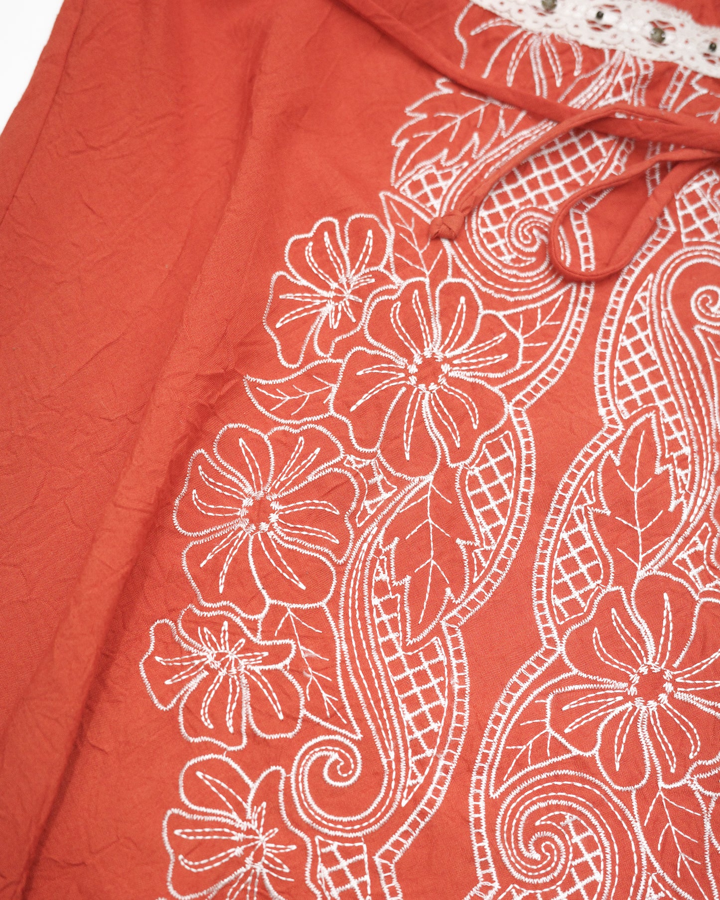 Coral Beaded Boho Cami