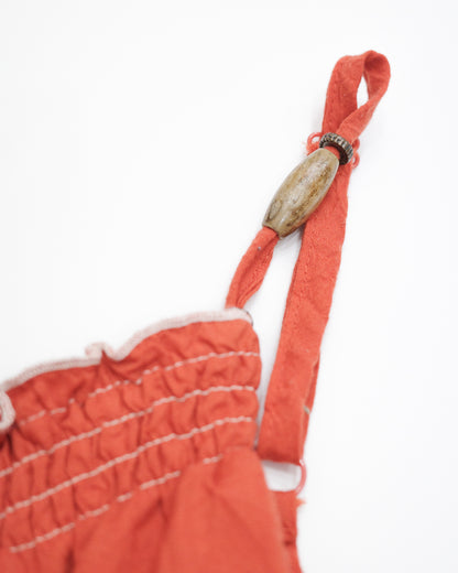 Coral Beaded Boho Cami