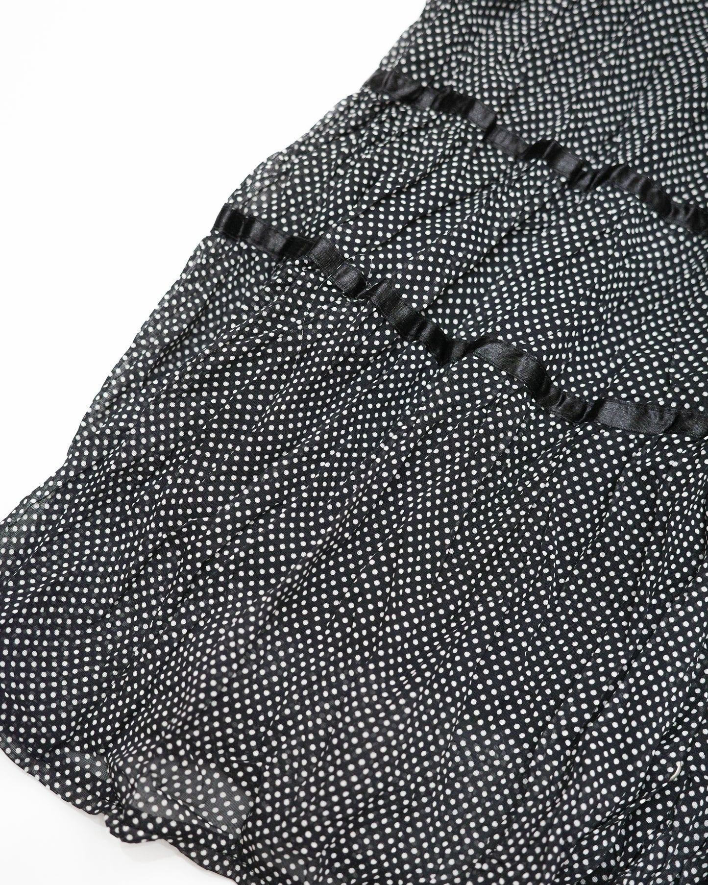 Black Polka-Dot Tiered Dress