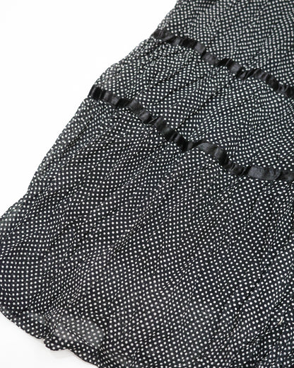 Black Polka-Dot Tiered Dress