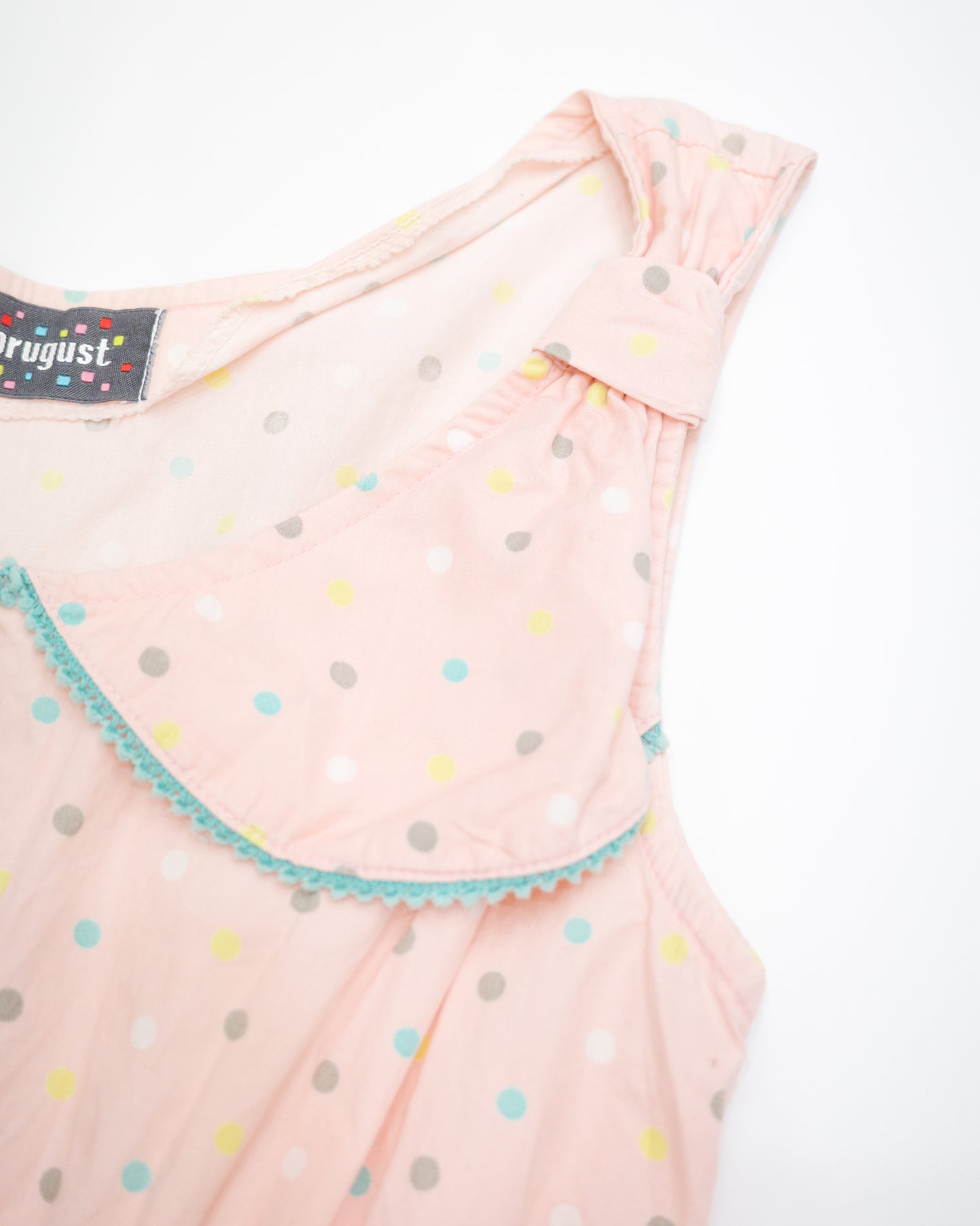 Pink Scalloped Polka-Dot Dress
