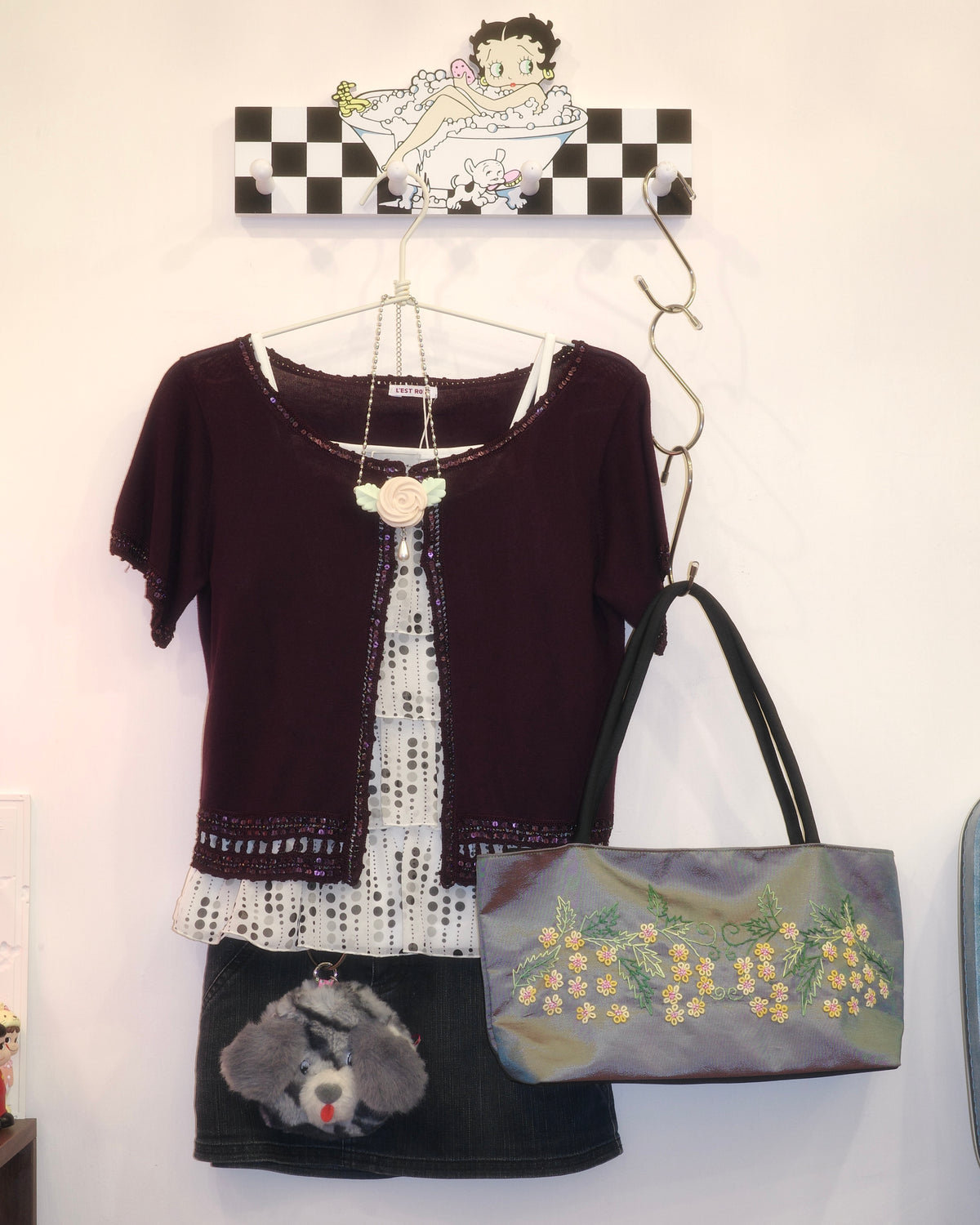 Dark Purple Sequins Outer