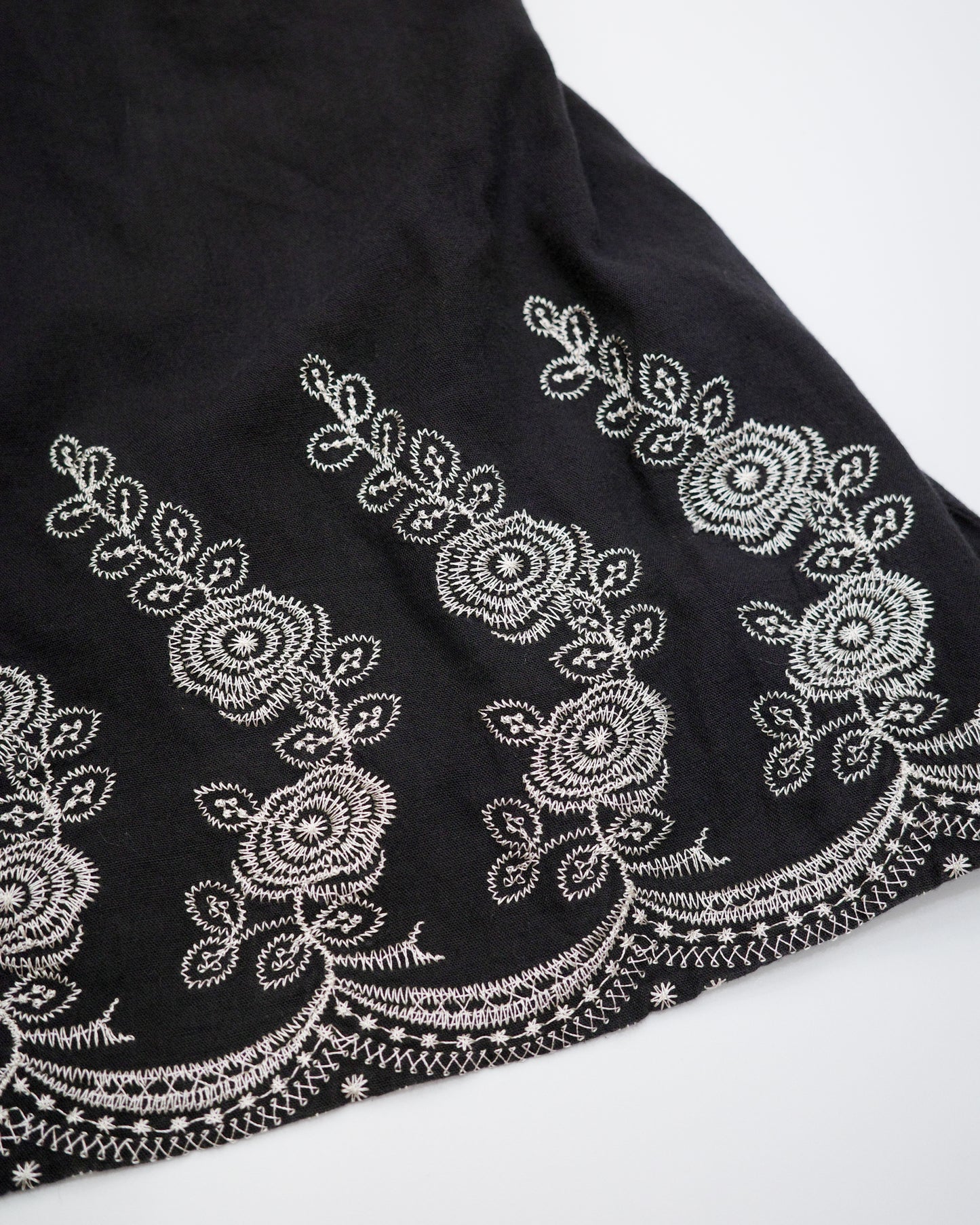 Black Floral Embroidered Cami
