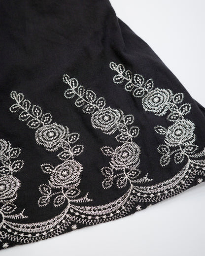 Black Floral Embroidered Cami