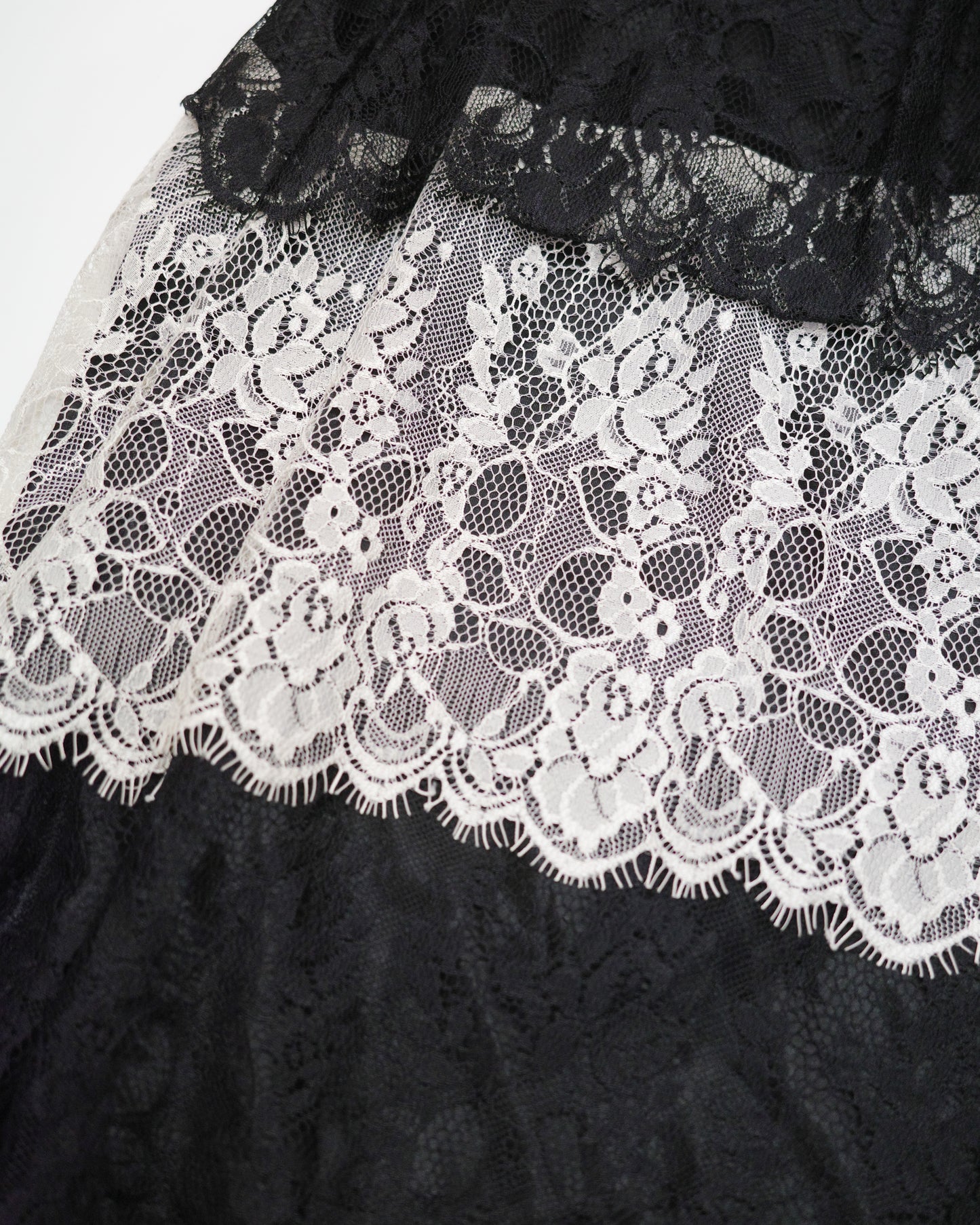 Black & White Layered Lace Cami