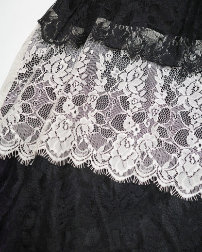 Black & White Layered Lace Cami