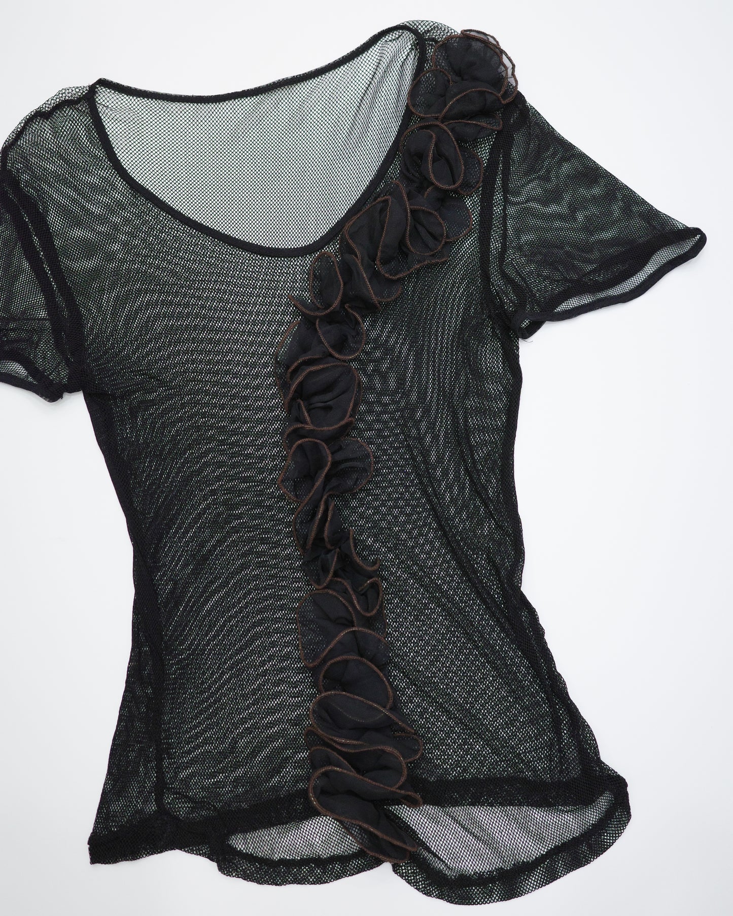 Black Sheer Mesh Top
