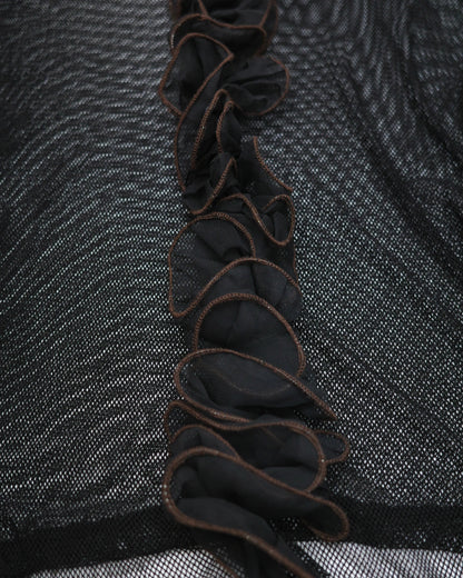Black Sheer Mesh Top