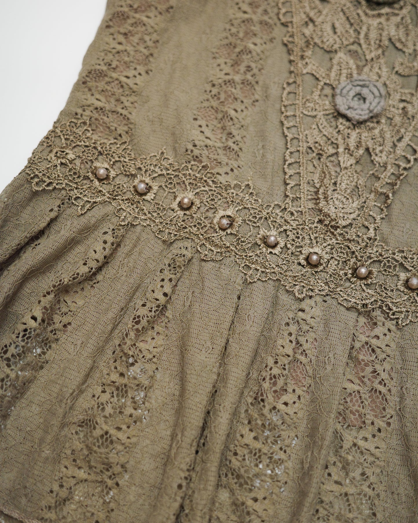 Taupe Layered Lace Top