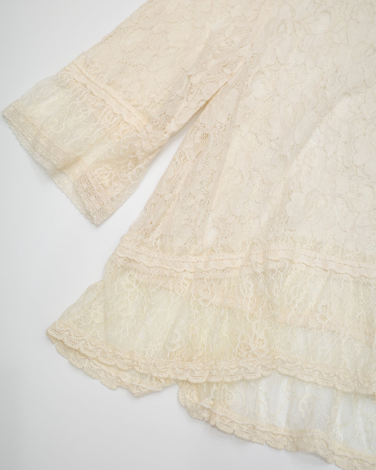 Cream Sheer Lace Top