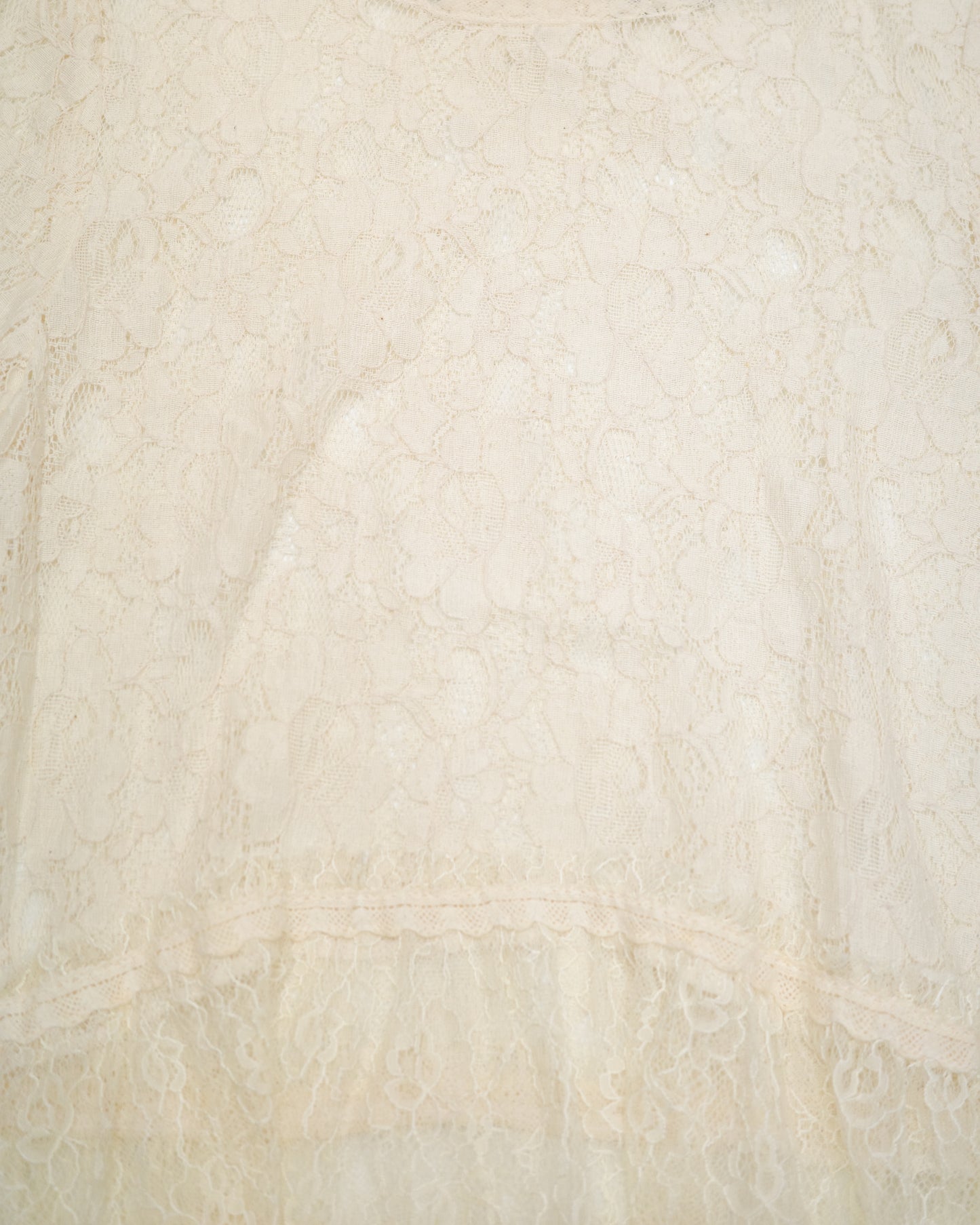 Cream Sheer Lace Top
