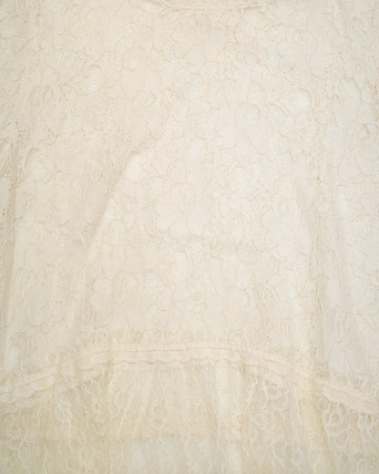 Cream Sheer Lace Top