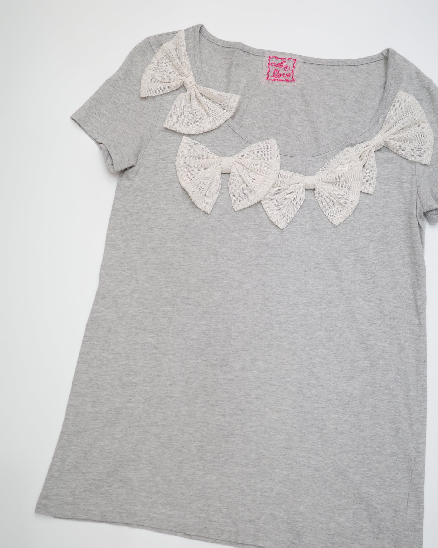 Grey Bow Tee
