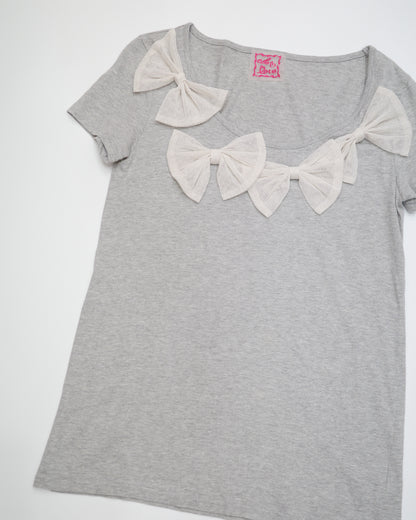 Grey Bow Tee