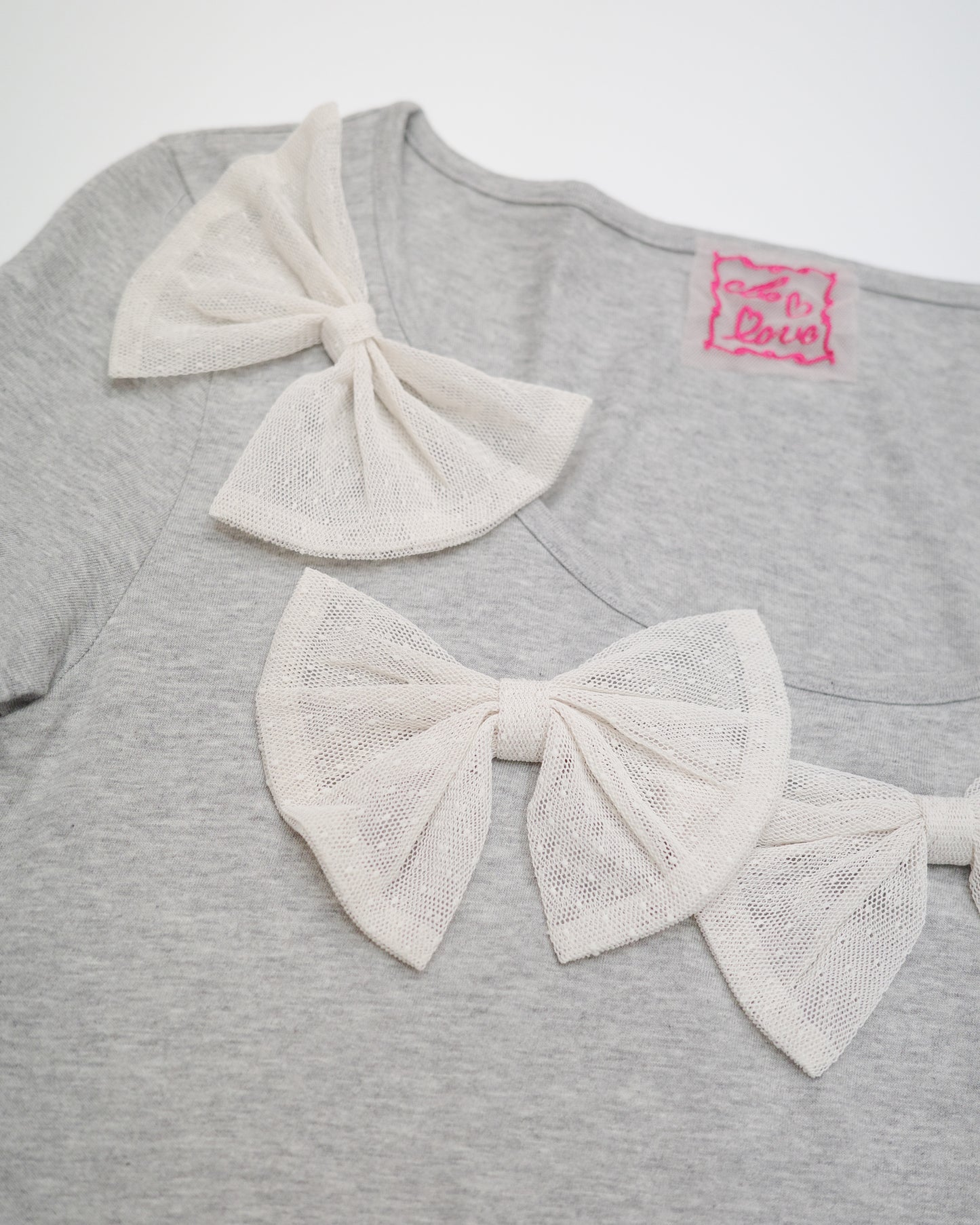 Grey Bow Tee