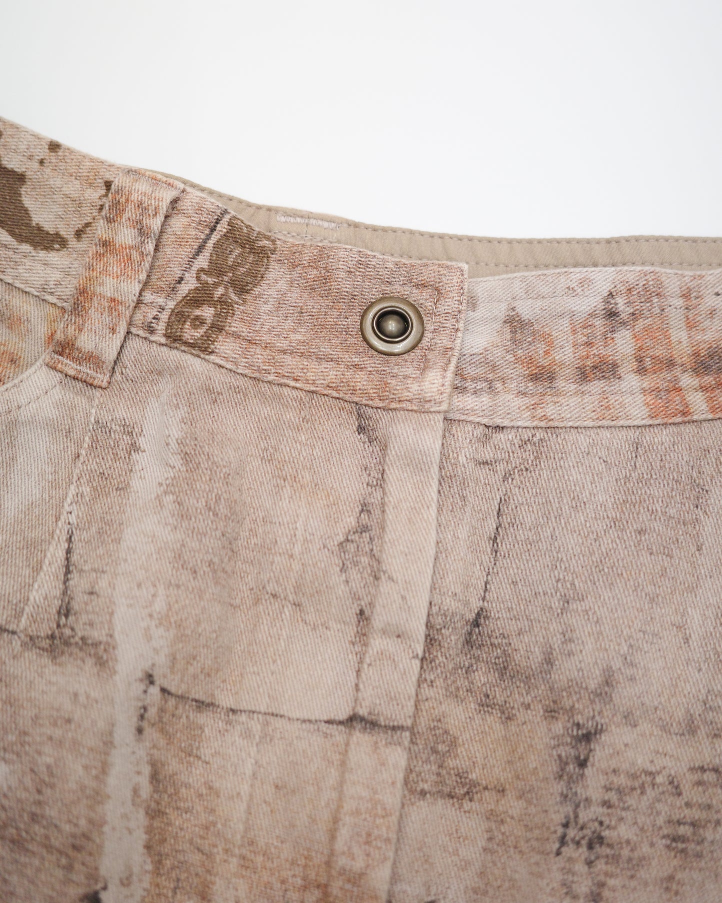 Newspaper Print Asymmetrical Skirt
