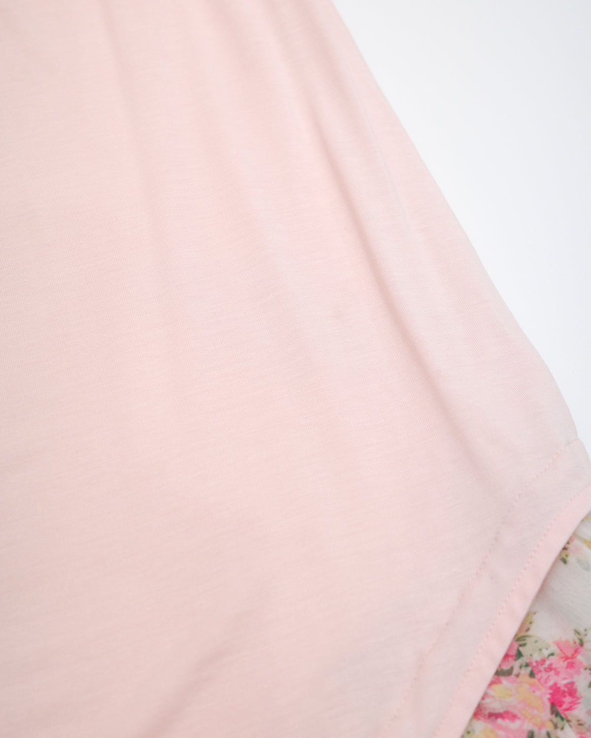 Pink Floral Trim Top