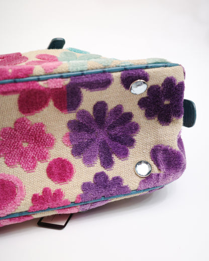 Think Bee! Teal Velvet Bag