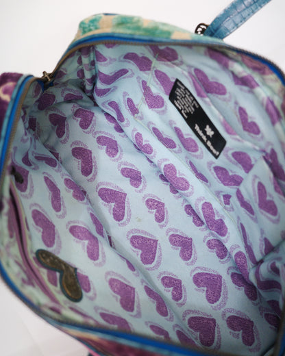 Think Bee! Teal Velvet Bag