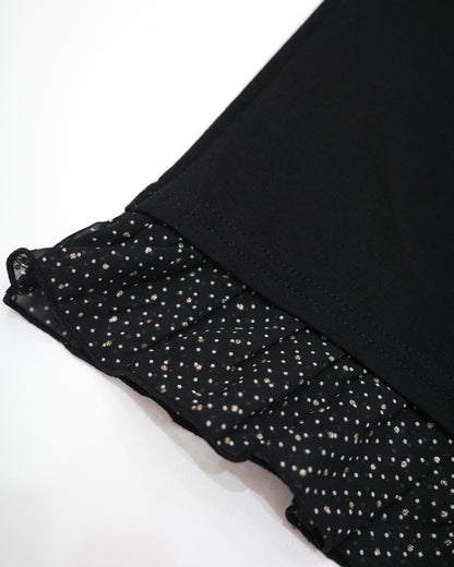 Axes Femme Black Polka Dot Lace Tank Top