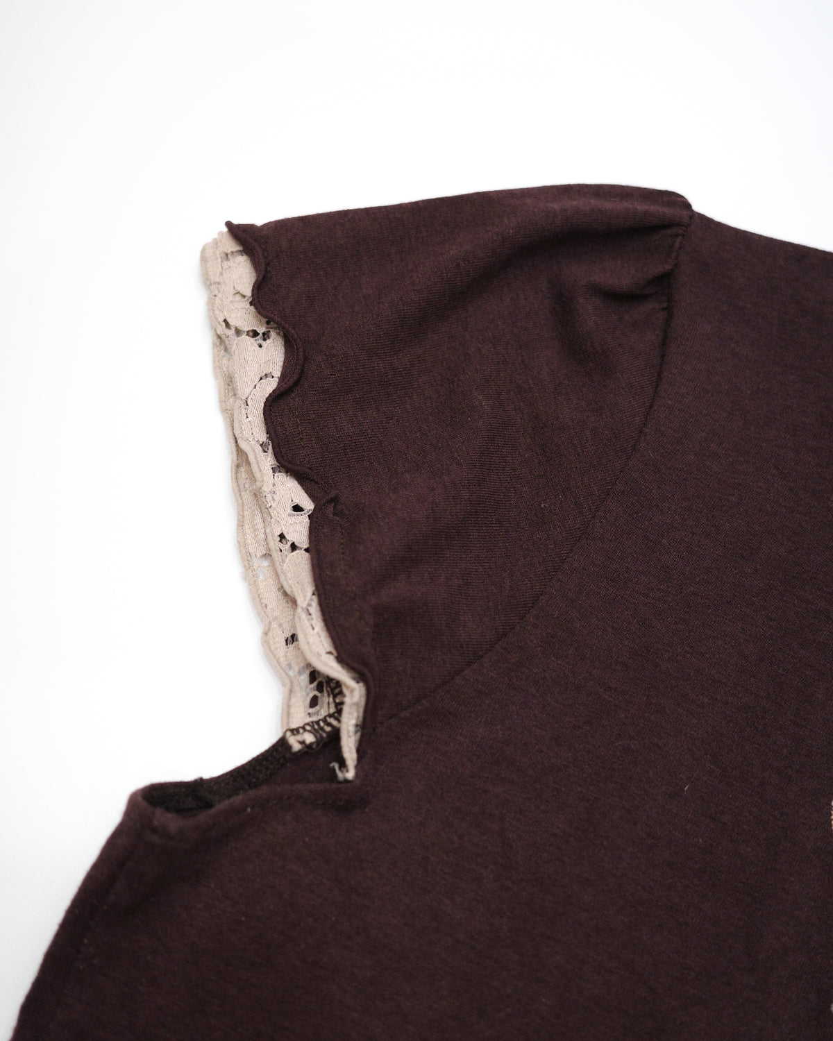 Brown Floral Embroidered Top