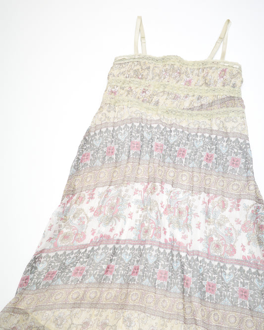 Cream Floral Cami Dress