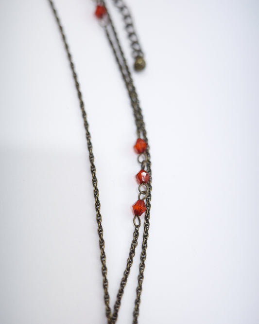 Victorian Tiered Brass Necklace