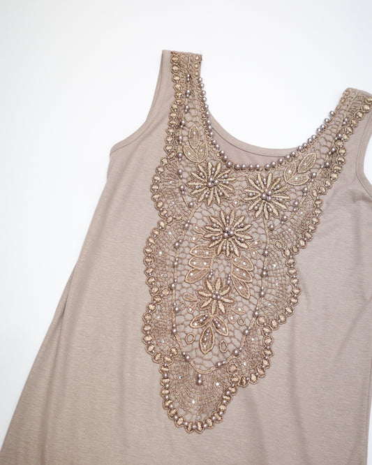 Shimmery Gold Beaded Vest