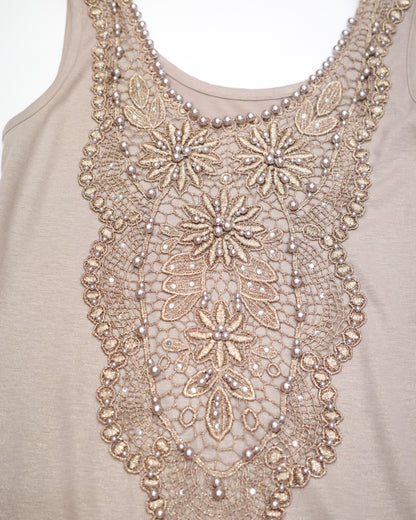 Shimmery Gold Beaded Vest