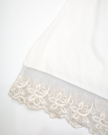 White Cami with Lavender Floral